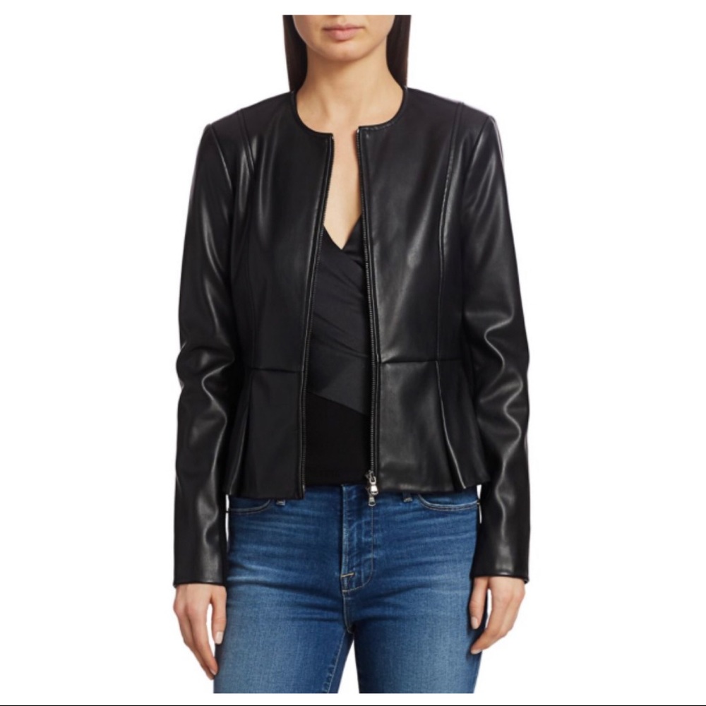 🥂SOLD🥂 BAILEY 44 Avery Vegan Leather Peplum Jacket NWT - Picture 4 of 16